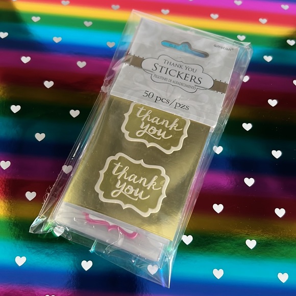 150 pcs Removable Thank You Stickers 1.5"x1.5" in - Picture 6 of 8